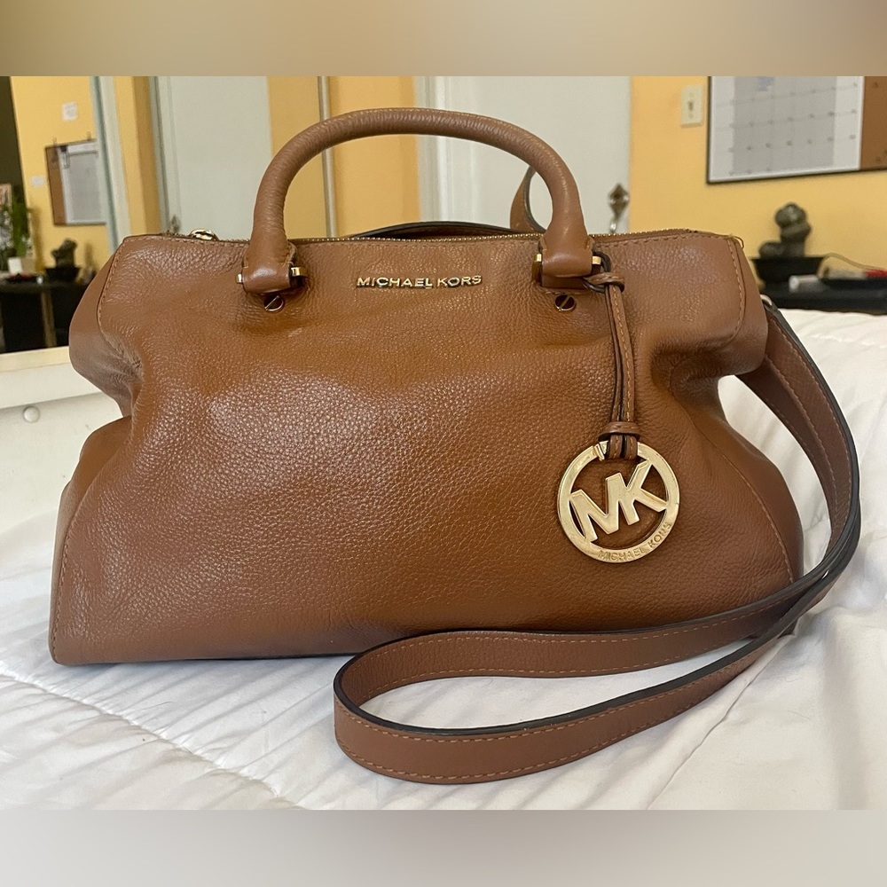 Michael Kors Brown Leather Shoulder Bag